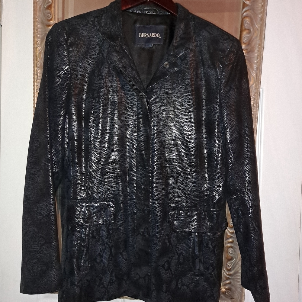 Vintage Bernardo Black Leather Jacket